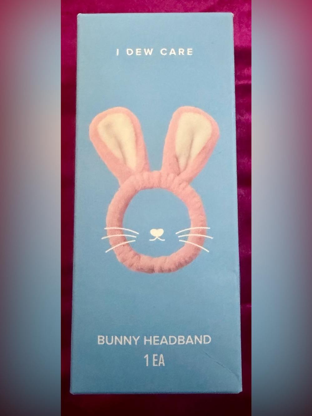 I Dew Care Bunny Ear Headband - Plush Pink